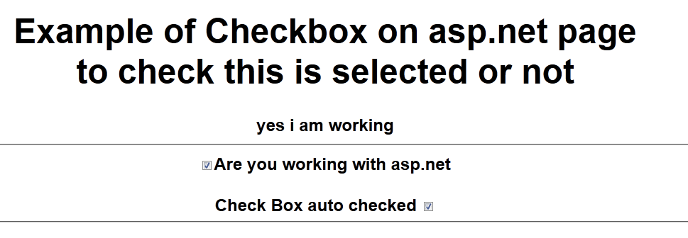 How to use CheckBox control in asp.net