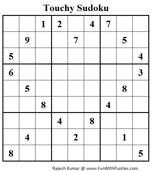 Touchy Sudoku (Fun With Sudoku #44)
