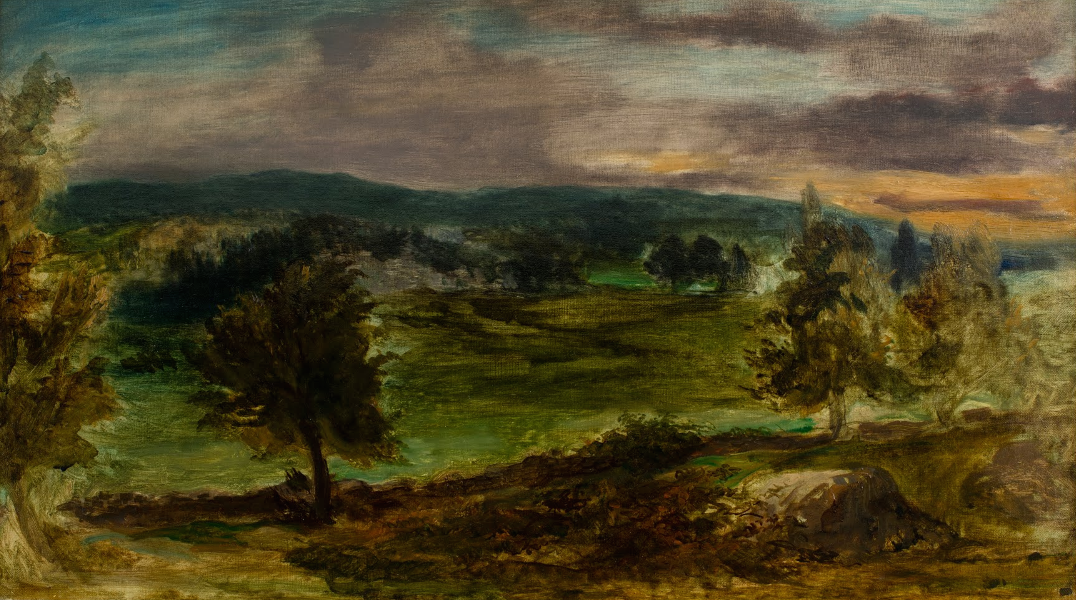 Paysage à Champrosay Eugène Delacroix