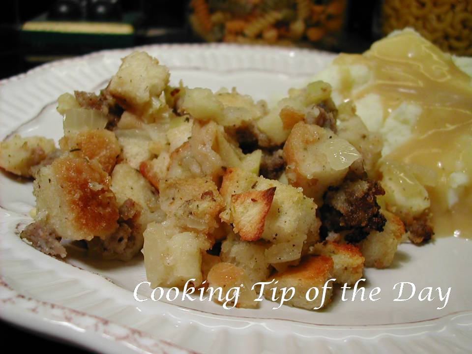 Cooking Tip of the Day Recipe Sausage and Apple Bread Stuffing