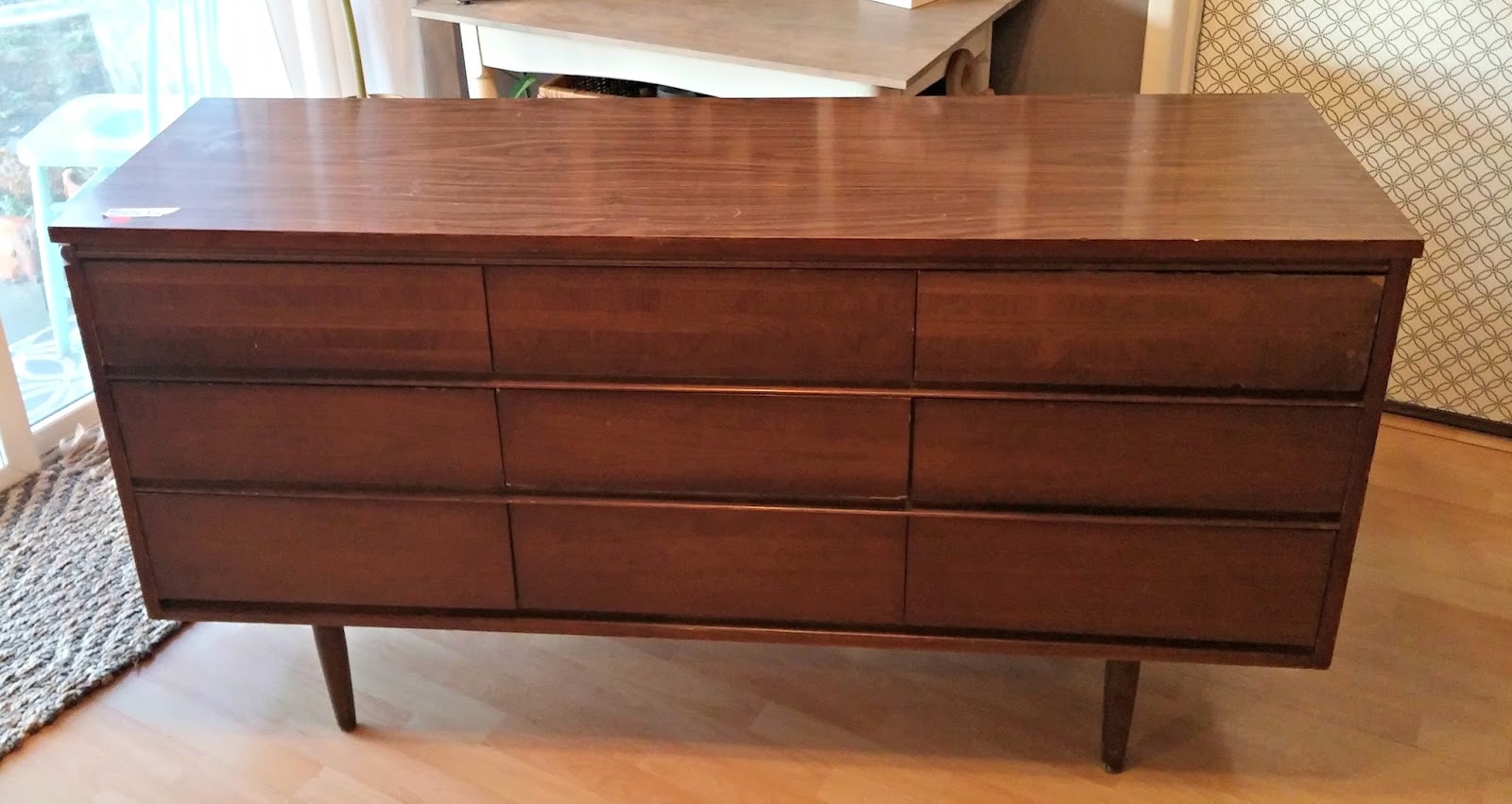 Mid Century Modern Lowboy Dresser Makeover Little Vintage Cottage