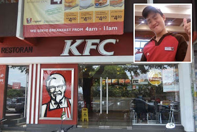 Pekerja KFC meletakkan Jawatannya Ketika Makan Tengahari Setelah Dia Memenangi RM1,872,387