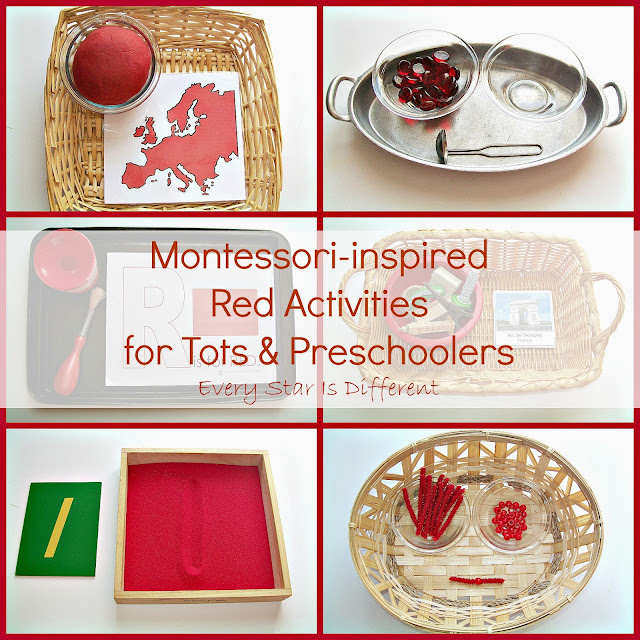Montessori-inspired Red Activities for Tots and Preschoolers