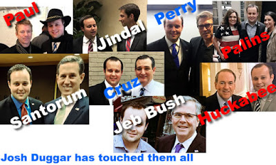 Josh Duggar poses with every Republican presidential candidate funny