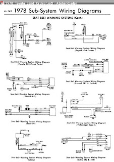 repair-manuals: All Models 1978 Seat Belt Warning Wiring Diagrams