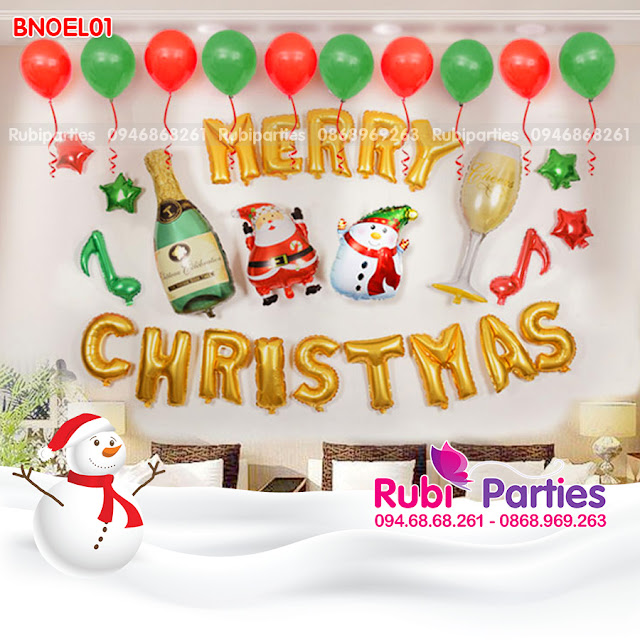 Set bóng trang trí giáng sinh BNOEL01 Set bong trang tri giang sinh BNOEL01