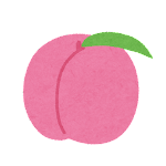 桃（ピンク）のイラスト