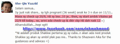 Testimoni Pengguna yg telah berpuas hati dgn Vita-Lea Testimoni Pengguna yg telah berpuas hati dgn Vita-Lea