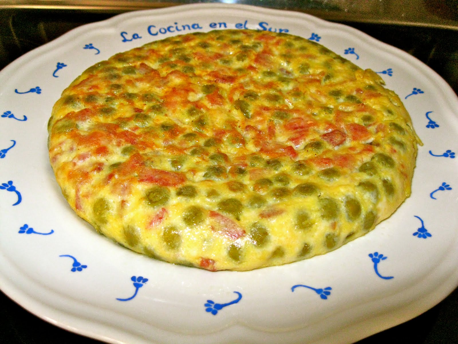 LA COCINA EN EL SUR TORTILLA DE GUISANTES Y JAMÓN