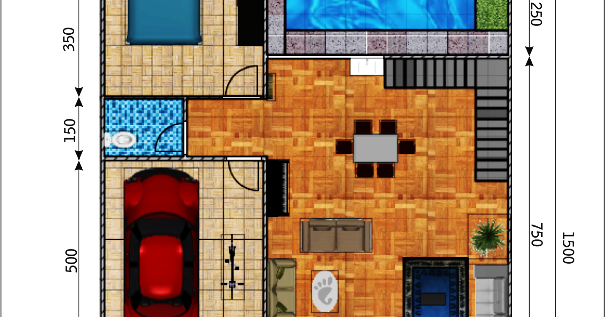 Baru 22+ Denah Rumah 2 Lantai 150m2