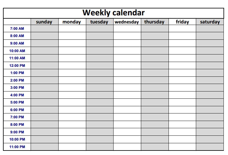 Weekly Calendar Templates 2017 Printables Calendars Kalendar 