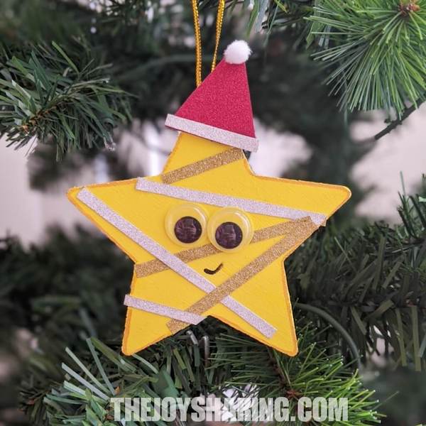 How to make star ornament? Simple Christmas activity for preschoolers.