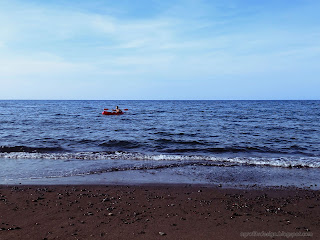 Beach Vacation Riding Canoe On The Sea Water At Umeanyar Village, Seririt, North Bali, Indonesia