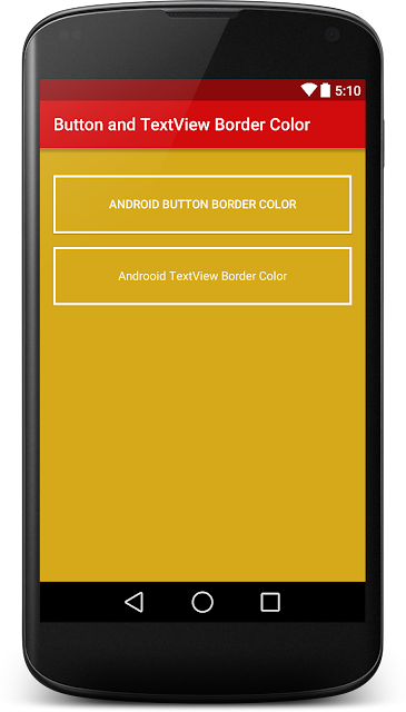 Button and TextView Border Color in Android