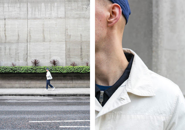 matthew pike of buckets and spades wears jigsaw raw state collection ss17