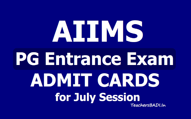 AIIMS PG Entrance Exam Admit Cards 2019 for July Session, Exam on May 5 AIIMS PG Entrance Exam Admit Cards 2019 for July Session, Exam on May 5