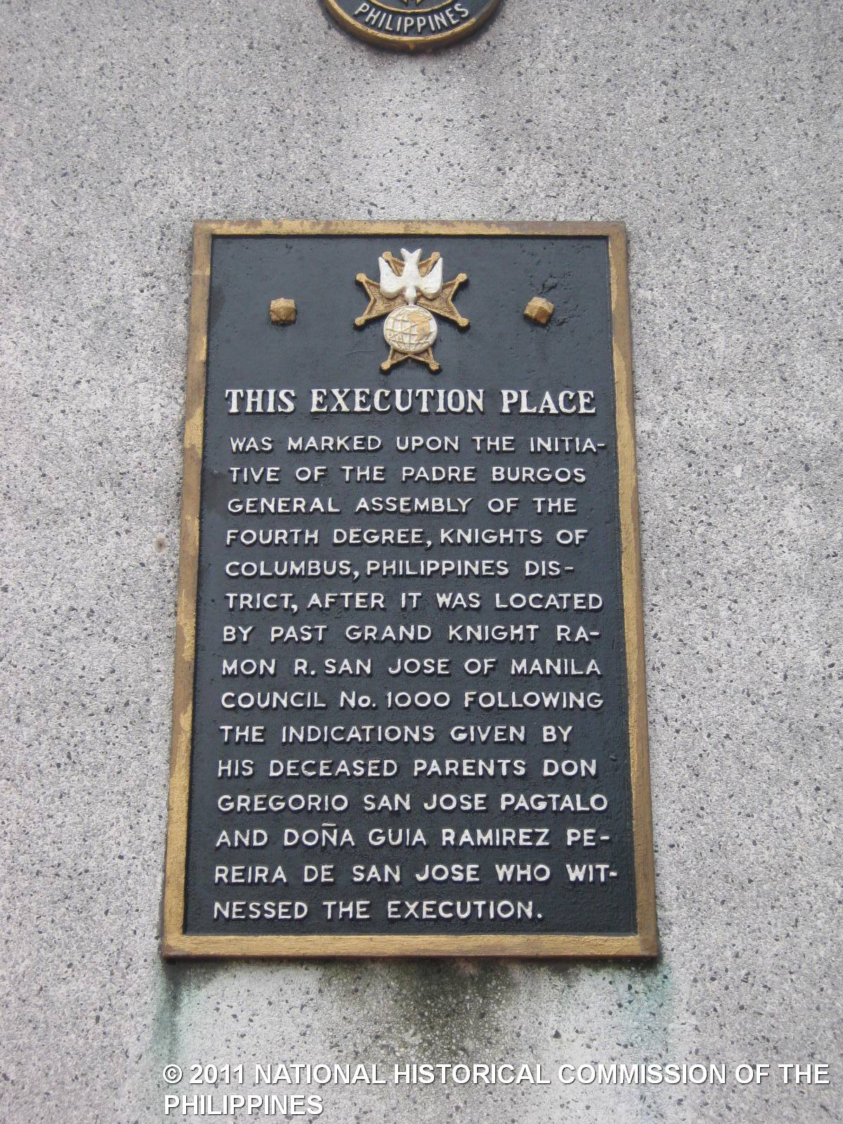 National Registry of Historic Sites and Structures in the Philippines GOMBURZA Execution Site