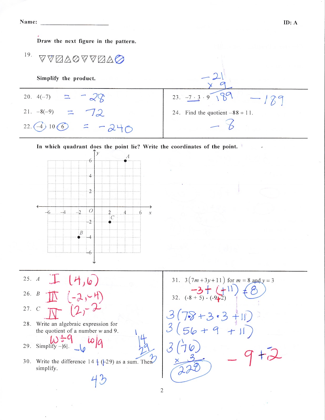 Ms. Jean's Classroom Blog: Chapter 1 Practice Test Answers