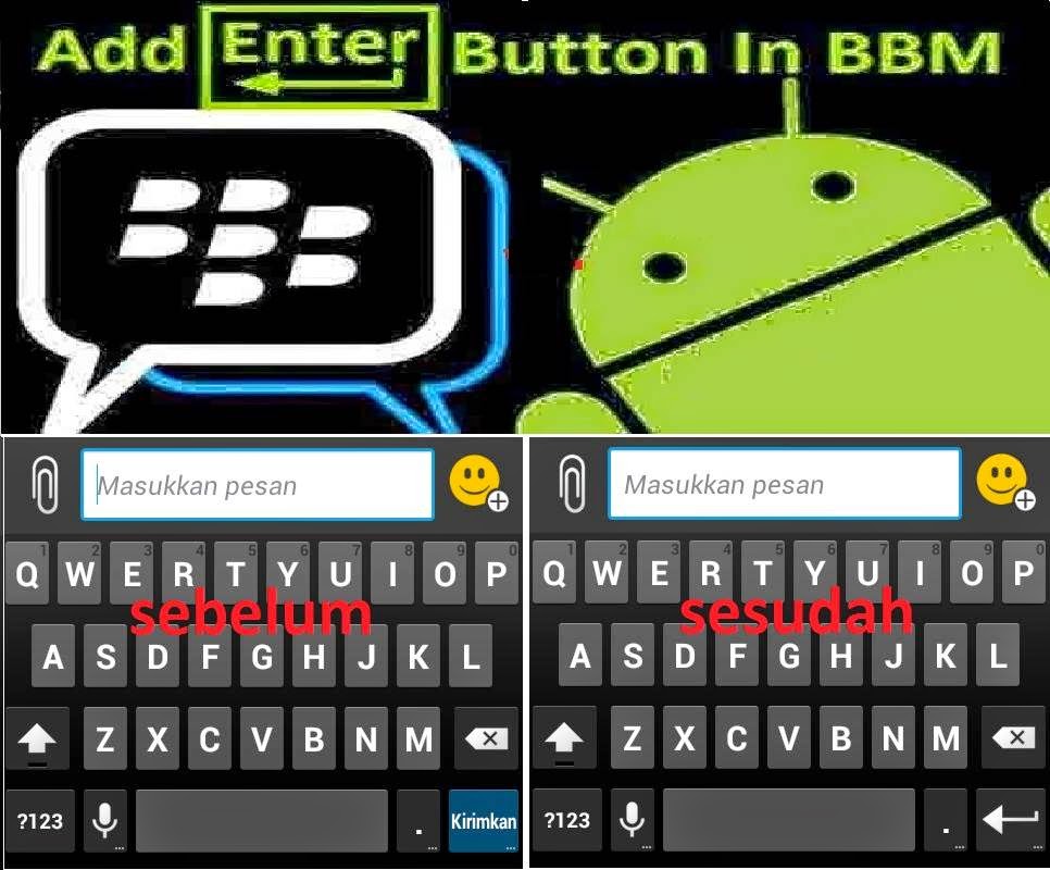 Cara Menambahkan Tombol Enter di Keyboard BBM Android