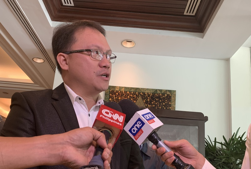 DICT's Allan Cabanlong talks to reporters at the sidelines of the presscon DICT's Allan Cabanlong talks to reporters at the sidelines of the presscon