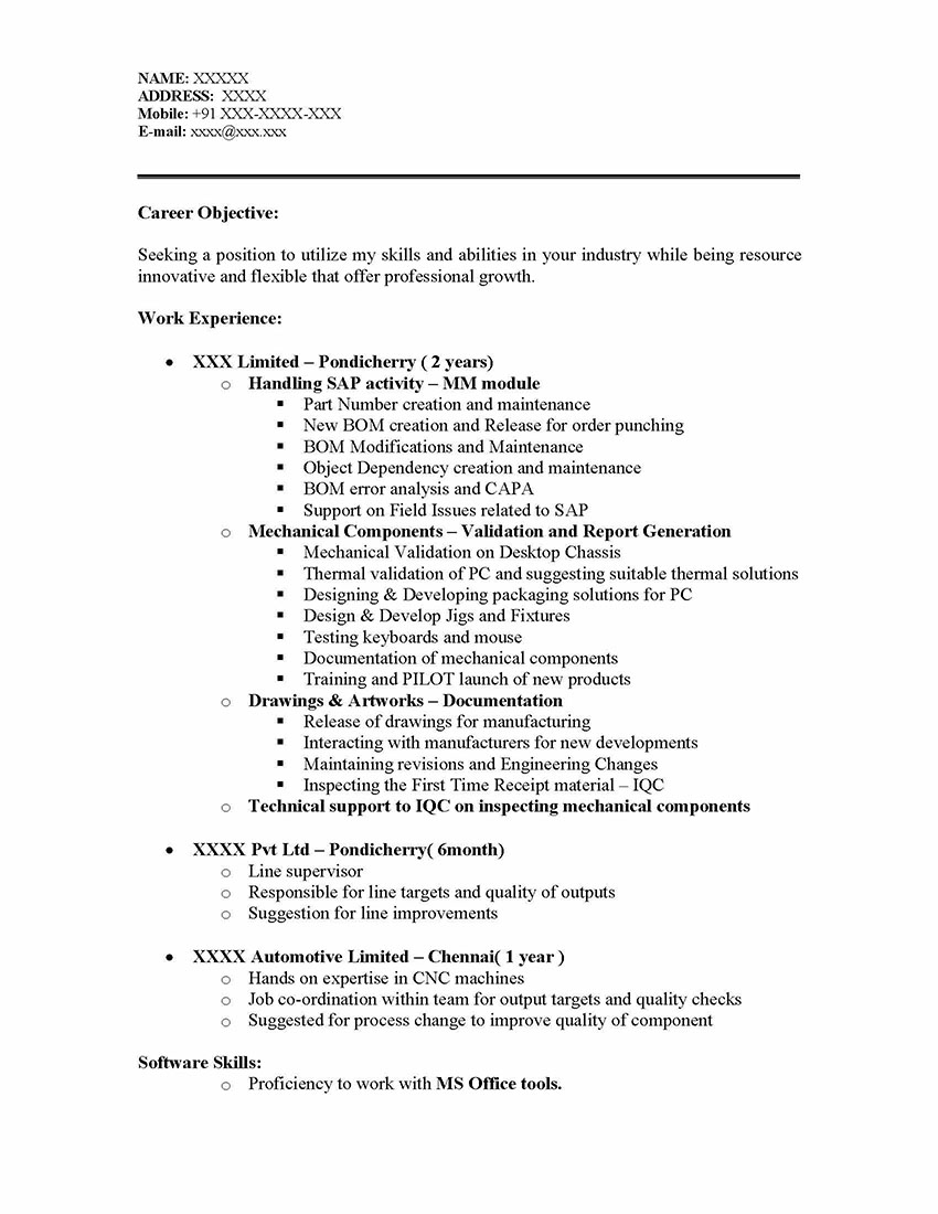 2 Years Experience Resume Scribd India