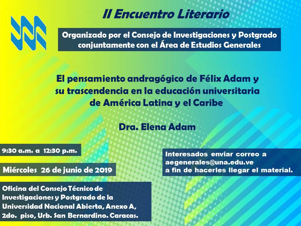 II Encuentro Literario Consejo de Investigaciones y Postgrado