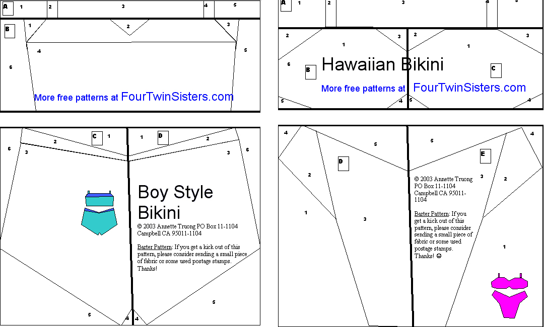 Printable Swimsuit Patterns Free - Printable Templates