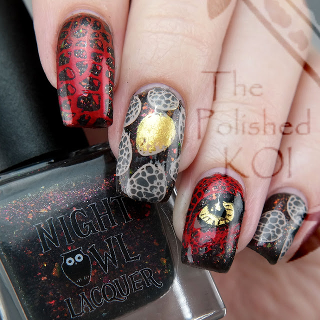 Night Owl Lacquer Dragons Harry Potter nail art 