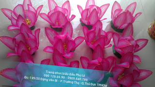 Cơ sở sản xuất hoa sen, hoa mai, hoa đào múa, hoa sen gắn đèn ,lá sen 2 lớp, lá sen 3 lớp nhều màu