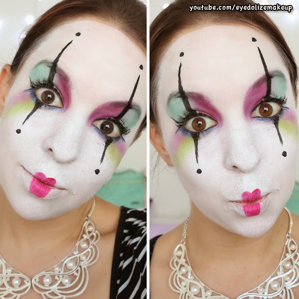 Eyedolize Makeup: Cute & Colorful Mime Makeup - A Twist on the Classic ...