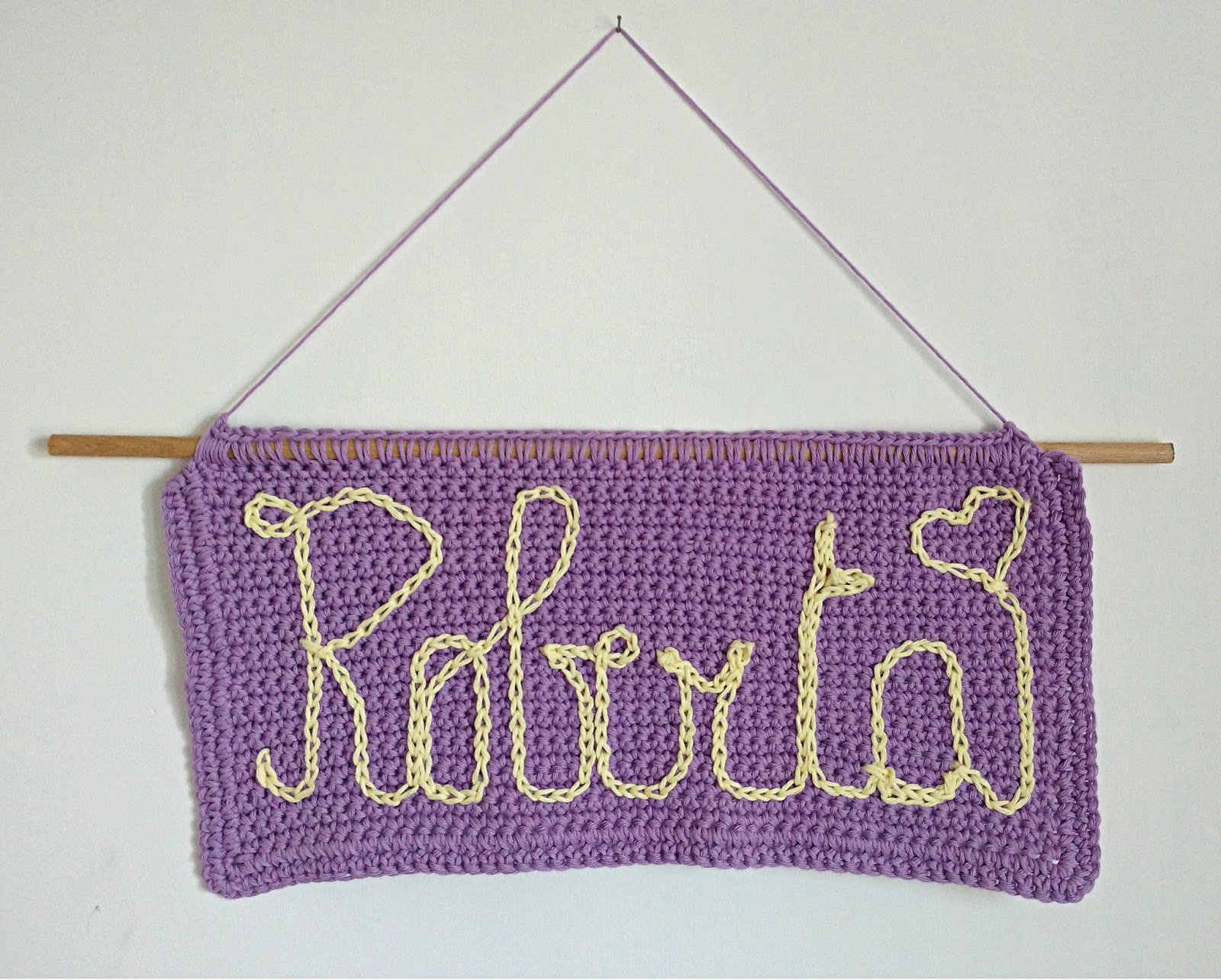 Crochet name banner