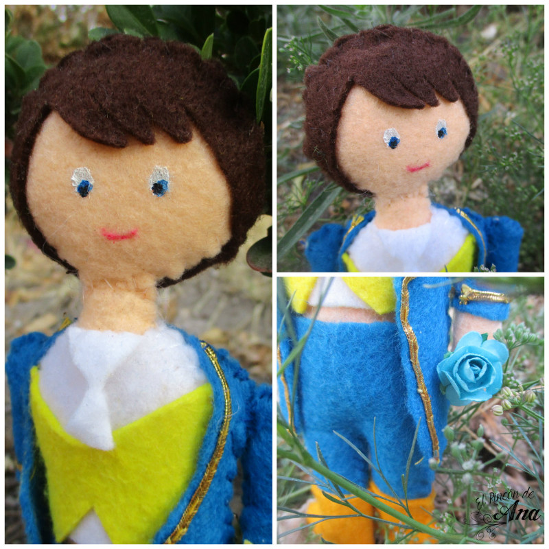 Muñeco de la Bestia hecho con fieltro