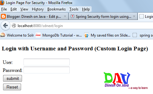 Spring Security Using Database