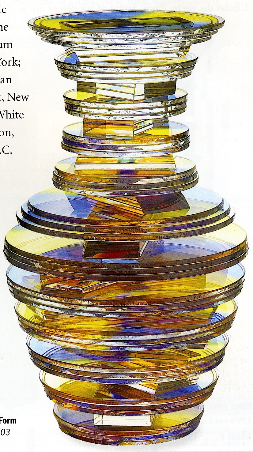 Sidney Hutter 2003 art glass Sidney Hutter 2003 art glass in a color photograph