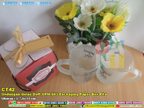 Undangan Gelas Doff UPM 603 Packaging Paper Box Pita