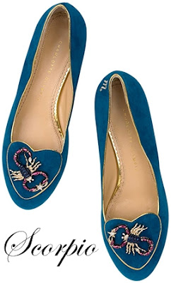 Charlotte Olympia Scorpio Suede Flats Cosmic Collection