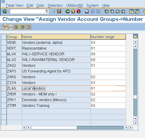 SAP MM How to Assign Number Ranges for Vendor Master Records