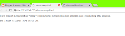 Struktur DOKUMEN HTML5 #4 : ELEMEN-ELEMEN FRASE elemen <samp>