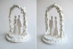 arch flower cake toppers paper