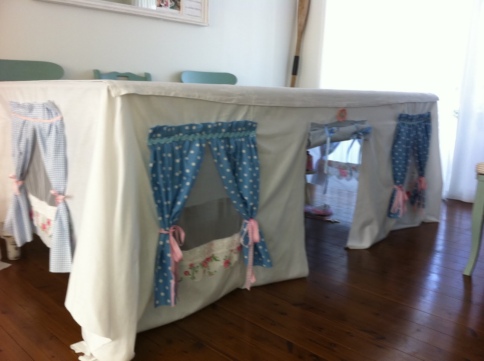 Faded White Linen Indoor Cubby House Fun