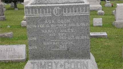 Asa Coon Nancy Kilts Grave marker