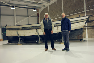 Sailor, author and broadcaster on maritime history, Tom Cunliffe, pictured with Chris Weeks in front of Peggy
