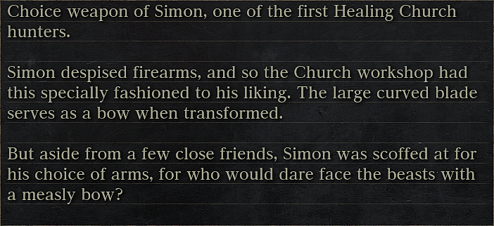simon s bowblade bloodborne wiki