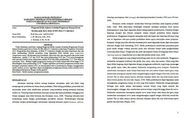 Contoh Makalah Hasil Penelitian Lengkap Format Docx Microsoft Word Contoh Docs