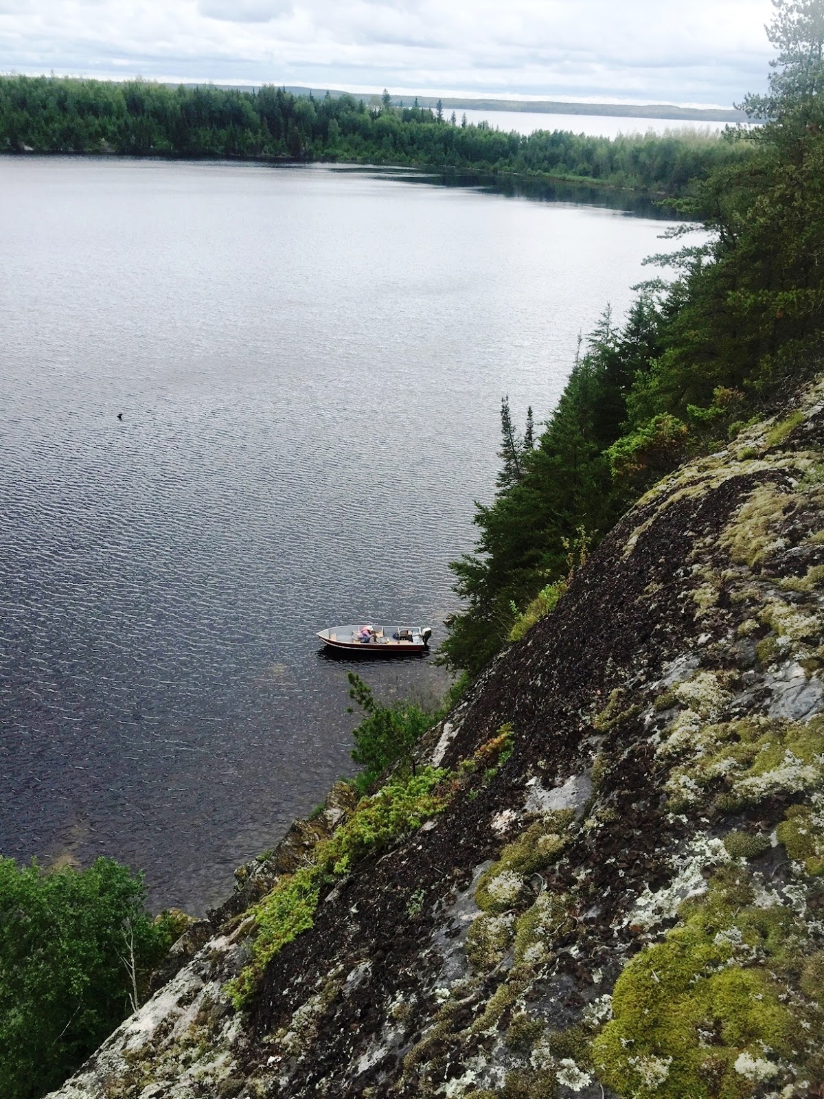 Bow Narrows Camp Blog on Red Lake Ontario: The view atop cliff in ...