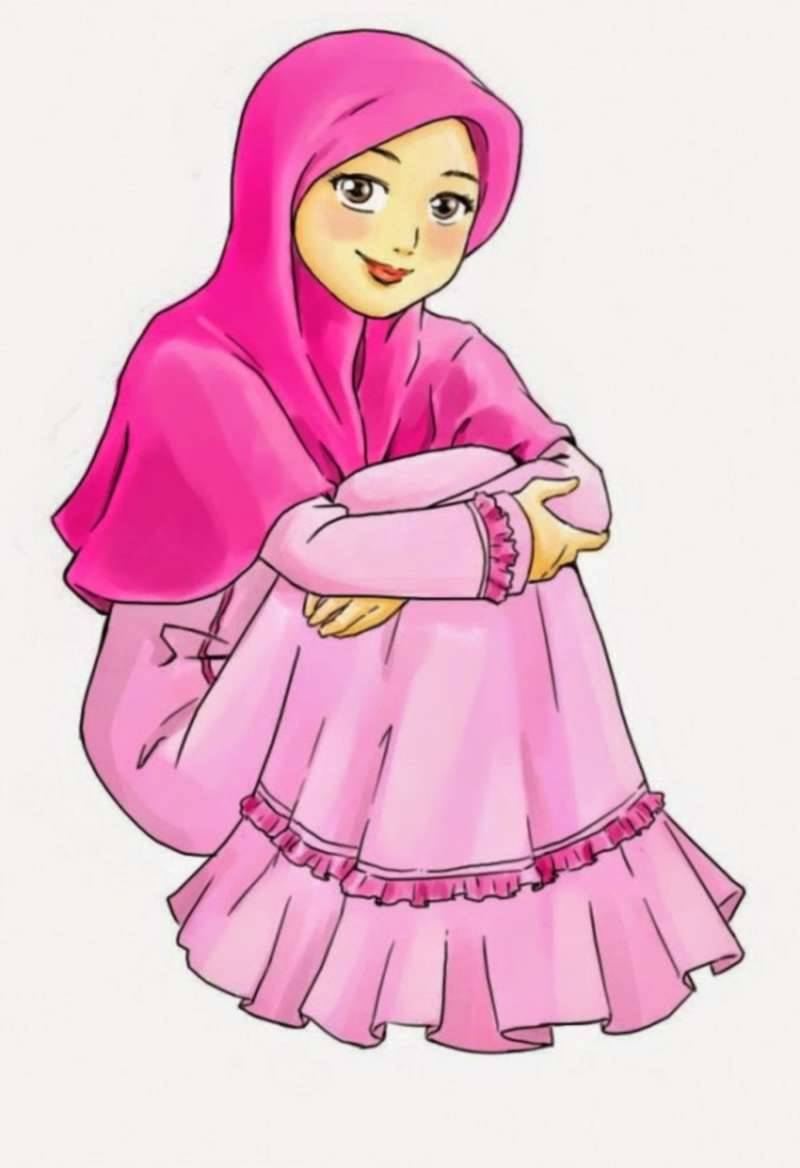 19 Kartun Muslimah Lucu Anak Cemerlang