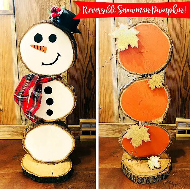 Reversible Snowman Pumpkin! - the farmer and the southern belle
