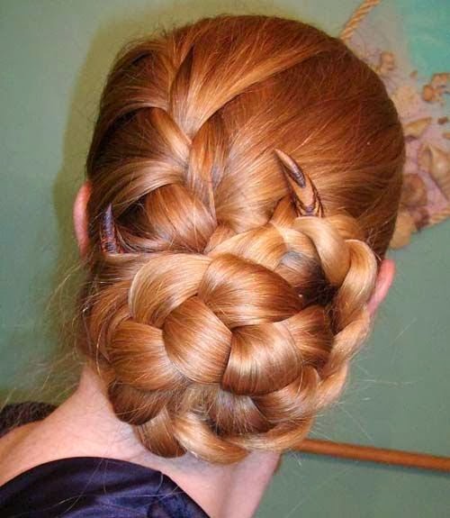 Braided hairstyles 2015 in bun style}
