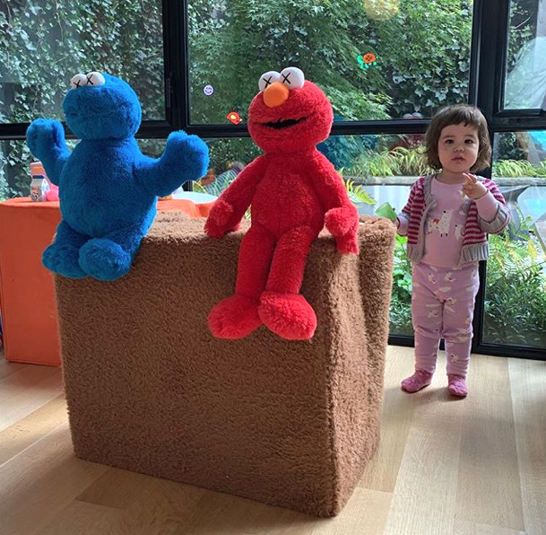 kaws elmo and cookie monster