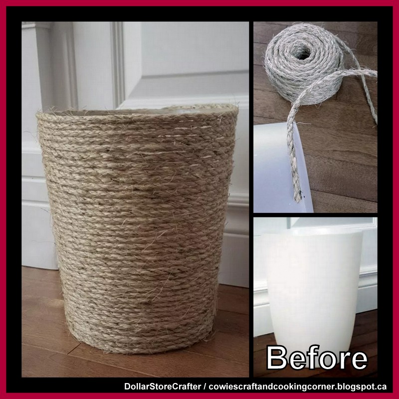 Dollar Store Crafter Dollar Tree Trash / Garbage Can Makeover Dollar Tree Hacks